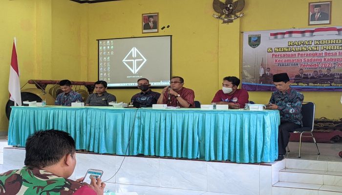 RAPAT KOORDINASI DAN SOSIALISASI PROGRAM KERJA PPDI KECAMATAN SADANG PERIODE 2021-2026