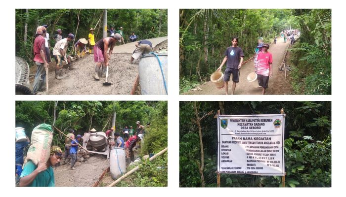 PEMBANGUNAN JALAN RABAT BETON SEPANJANG 480M, DUSUN JOMBRET MULAI DIGARAP 01
